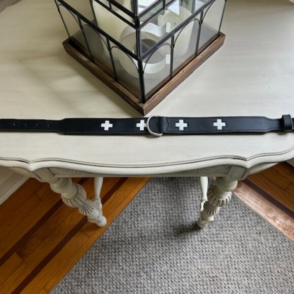 NEW Never Worn Hunter Swiss Black Leather Dog Collar L 65 - Picture 3 of 5